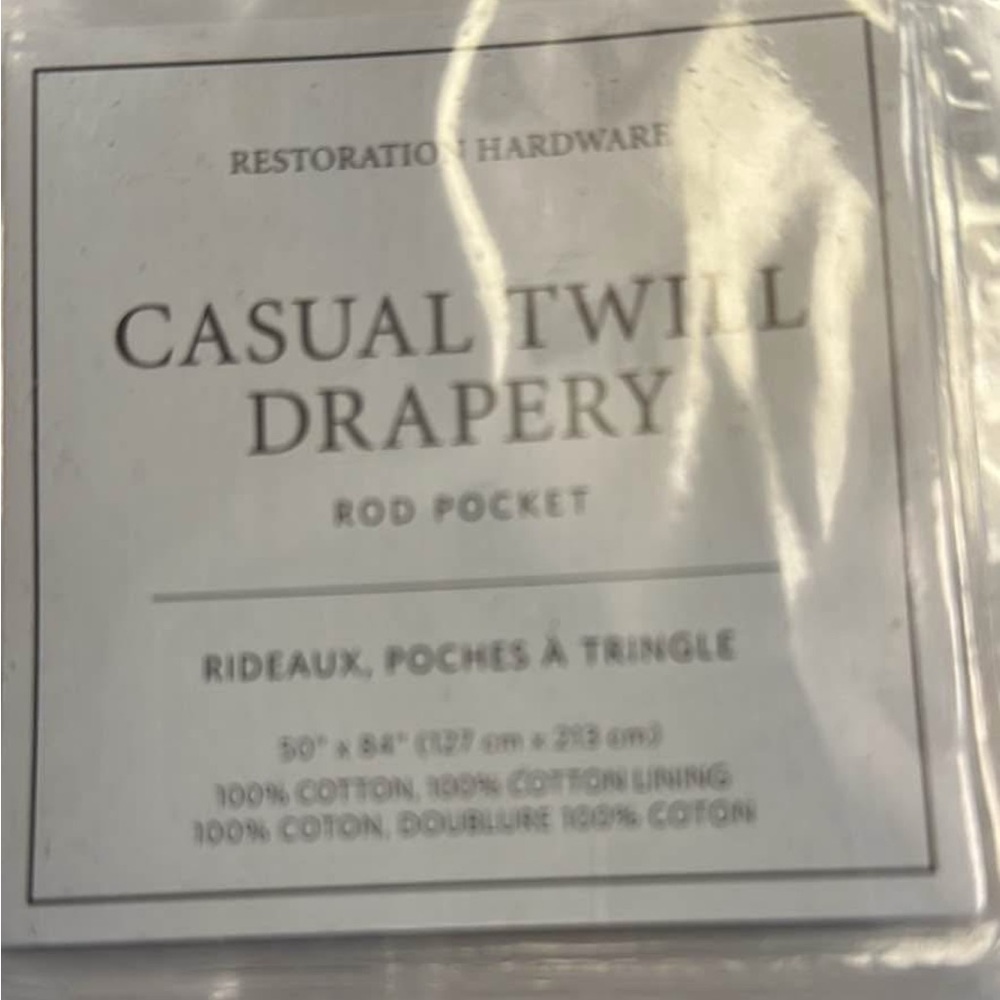 X2 New restoration hardware curtain panels